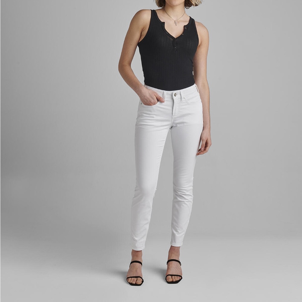 Suki Skinny Crop White Jeans W26 L24 Super Stretch